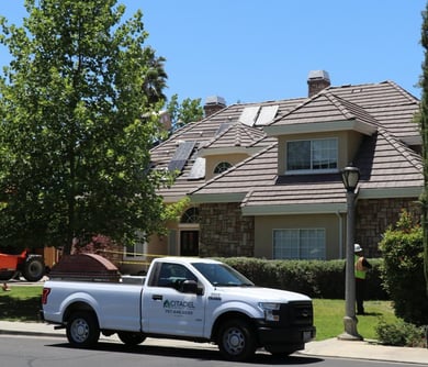 Citadel truck in front of a house