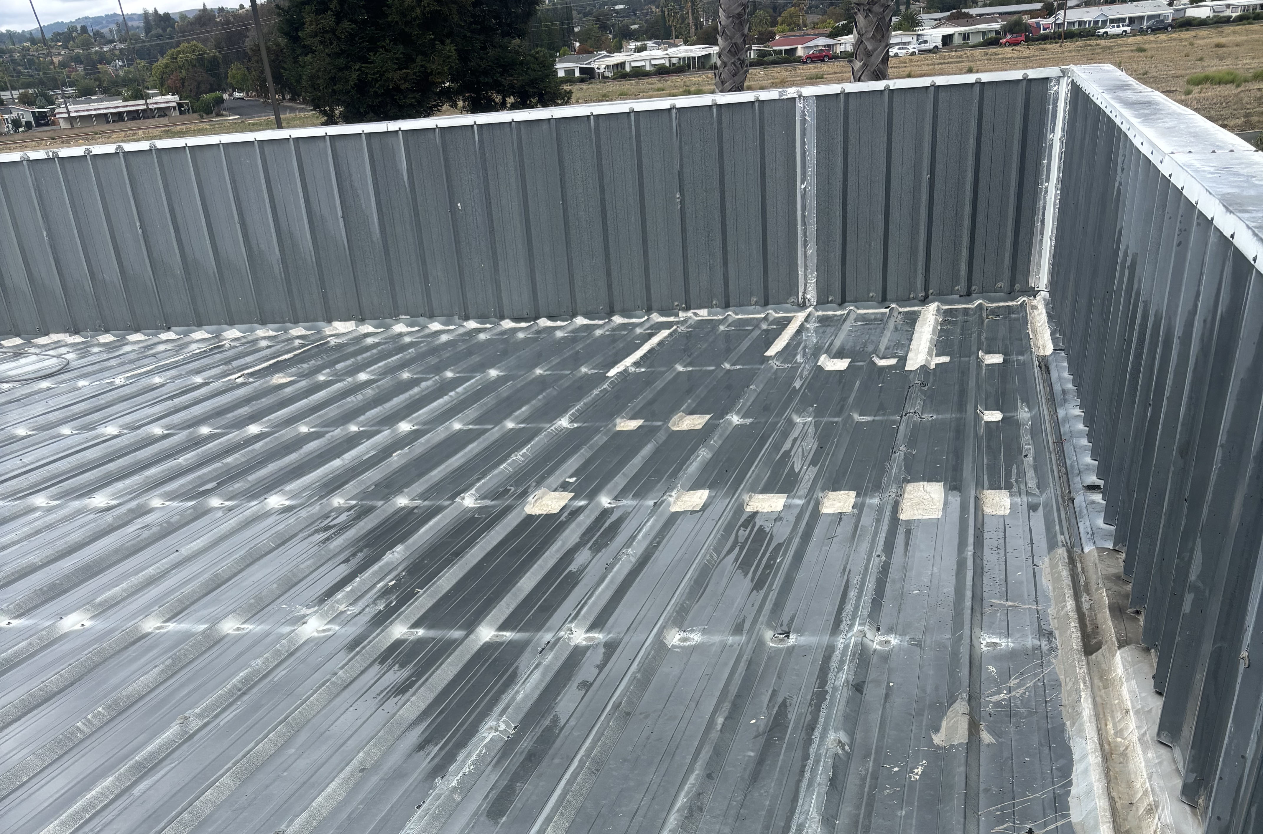Roof with signs of damage