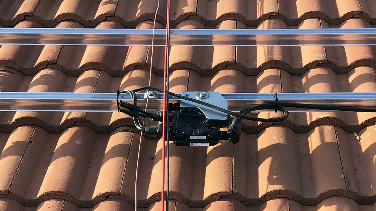microinverter on a roof